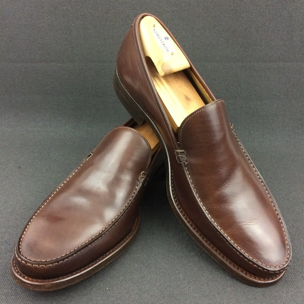 ROMANO MARTEGANI LEATHER VENETIAN LOAFERS *11*